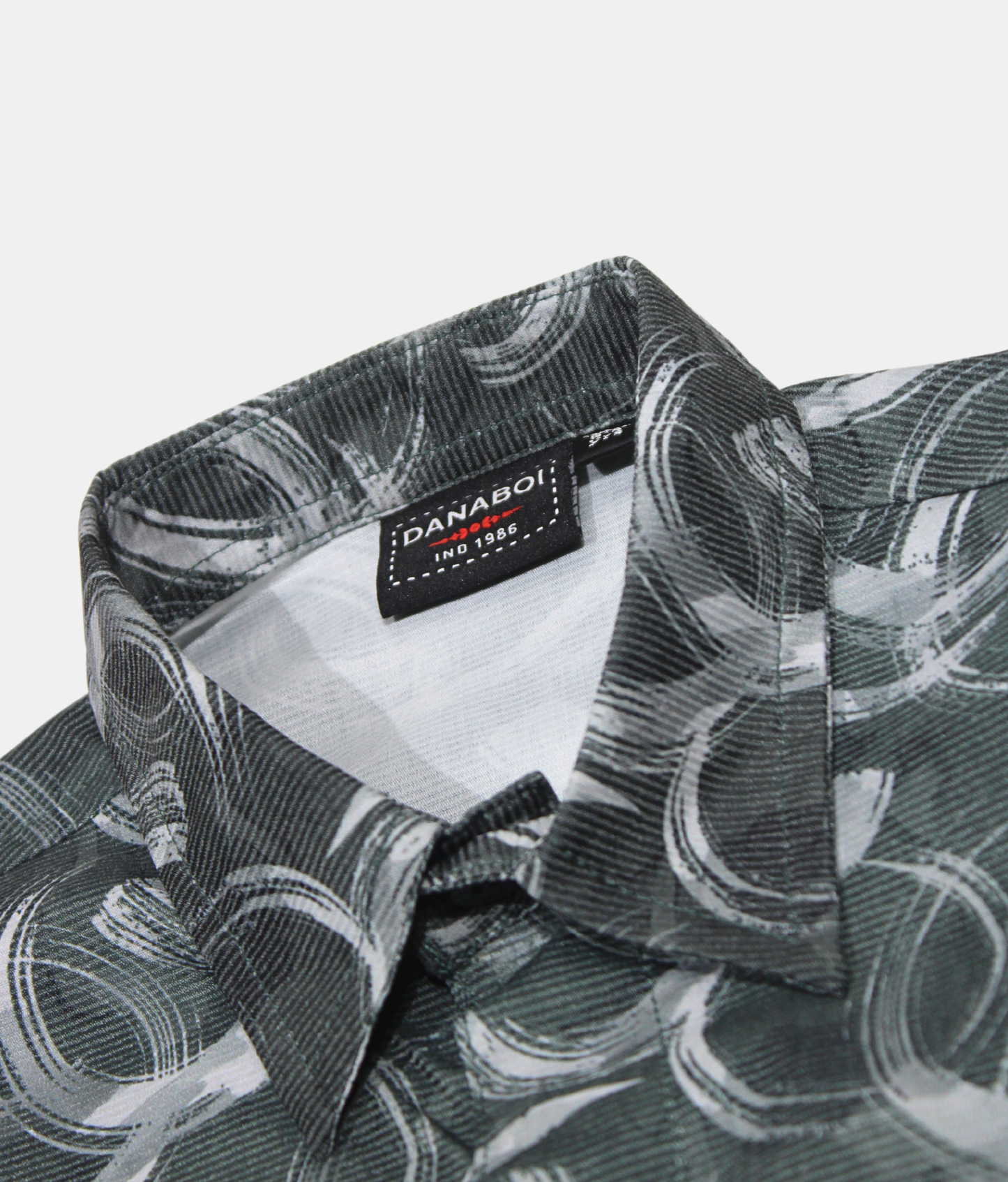 Green Abstract Printed Boys Shirt