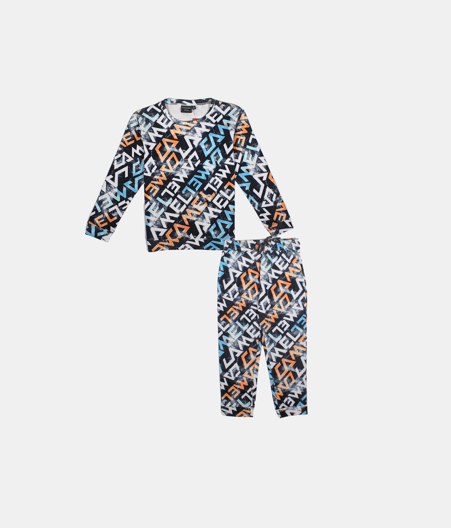 Danaboi Multicolour Graphic Print Boys Co-ord Set