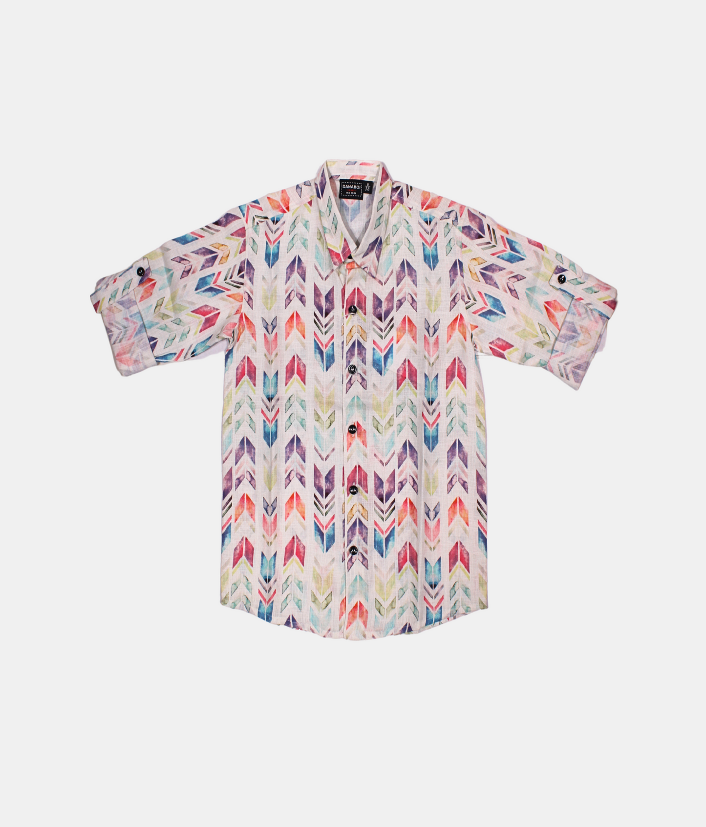 Danaboi Off-White Multi-Colour Arrow Print Boys Shirt