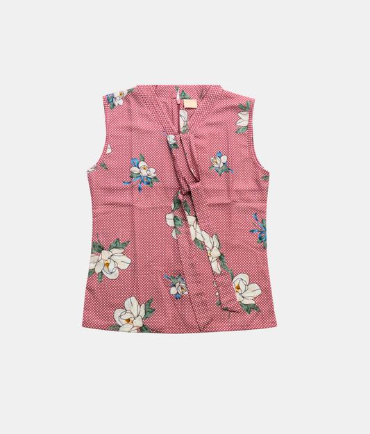 Tiny Girl Blossom Print Sleeveless Girls Top