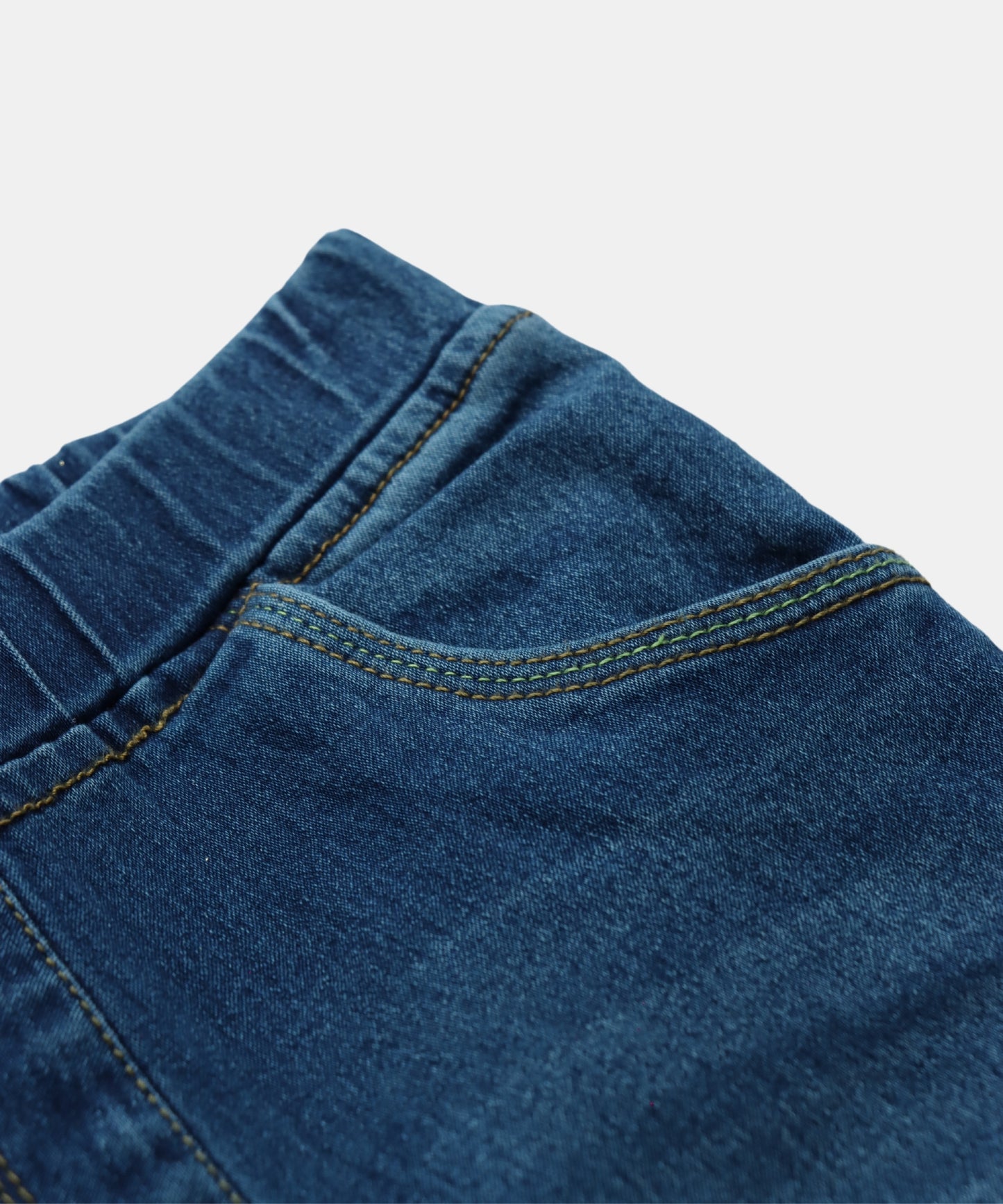 Tiny Girl Blue Denim Girls Shorts with Fish Applique
