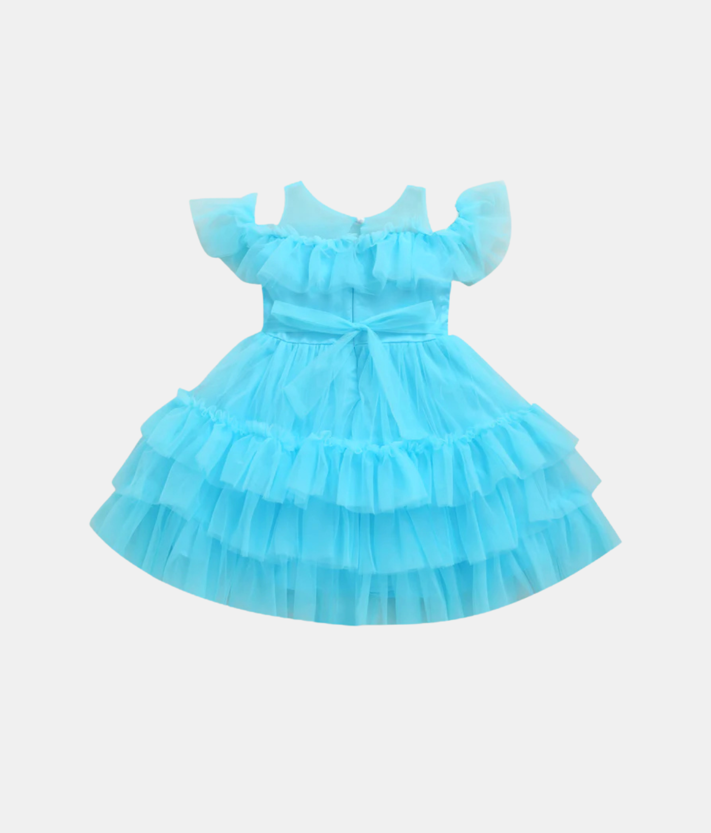 Tiny Girl Sky Blue Girls Barbie Party Frock