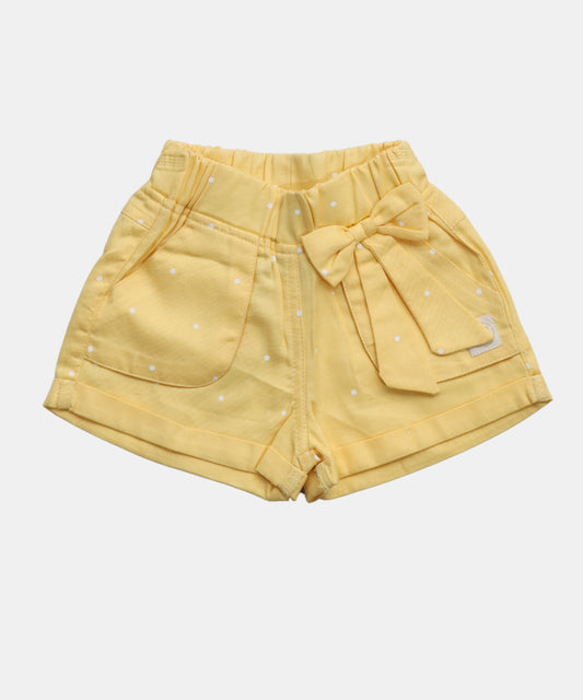 Tiny Girl Yellow Bow Girls Shorts