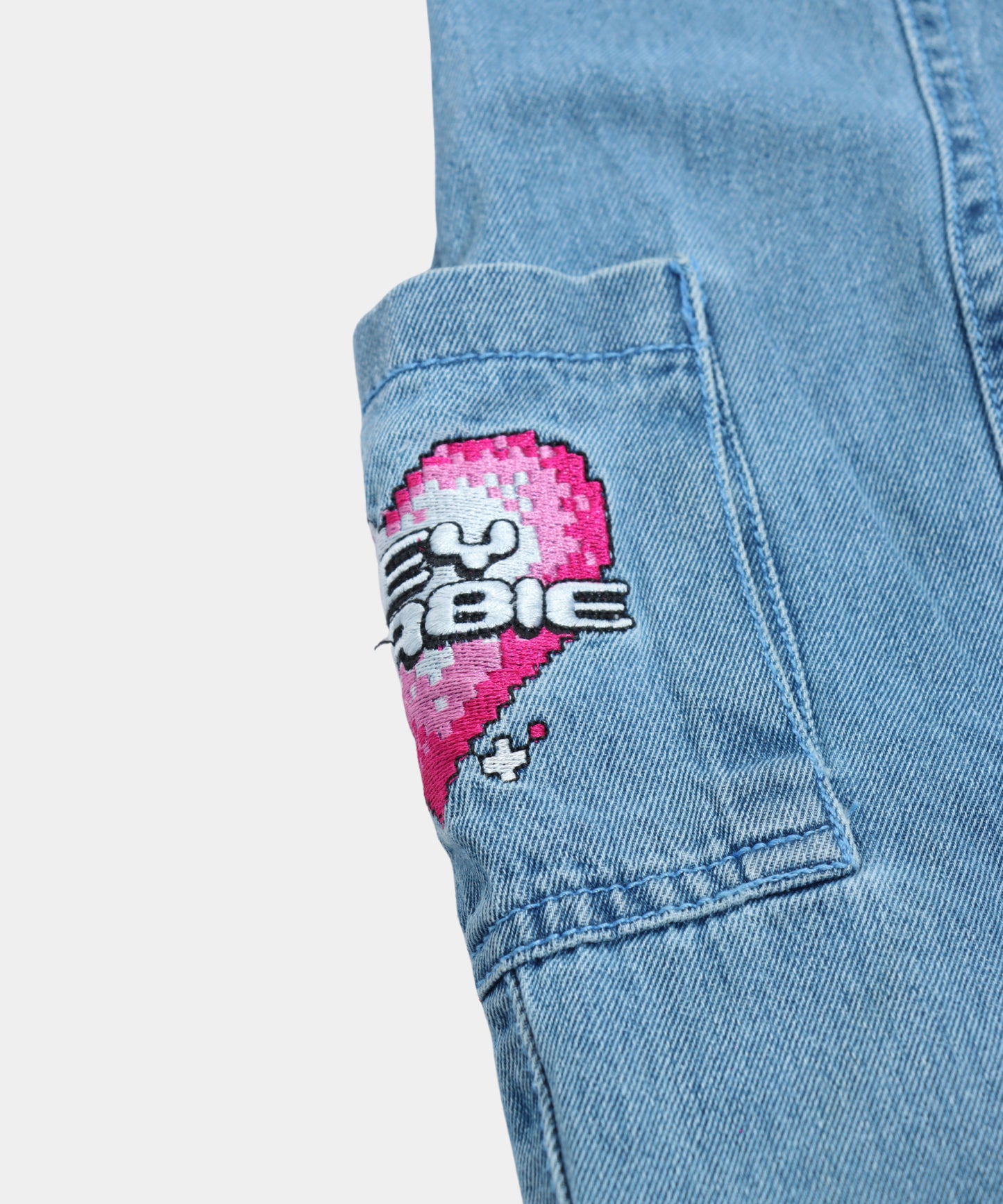 Tiny Girl Light Blue Barbie Cargo Pants