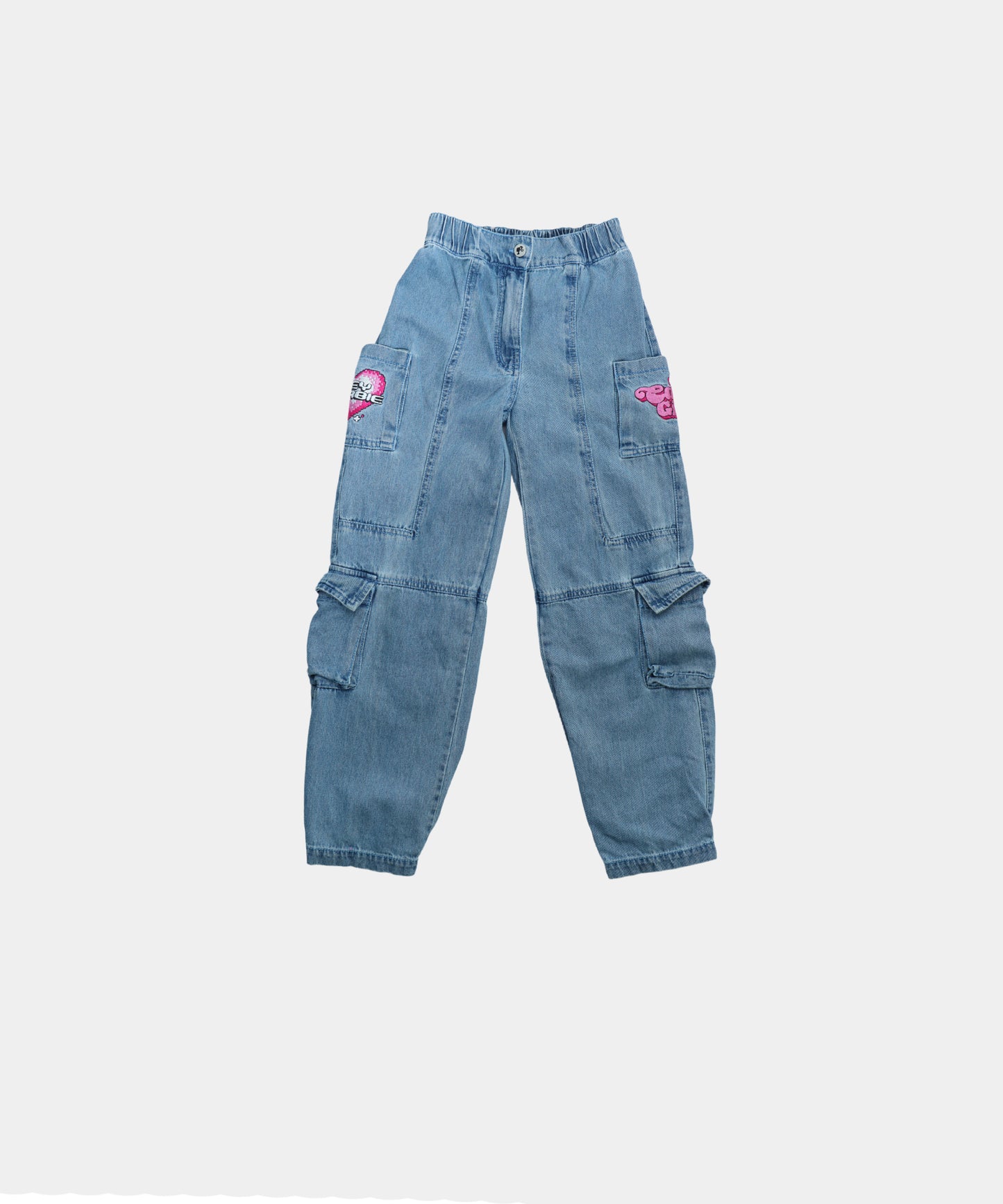 Tiny Girl Light Blue Barbie Cargo Pants