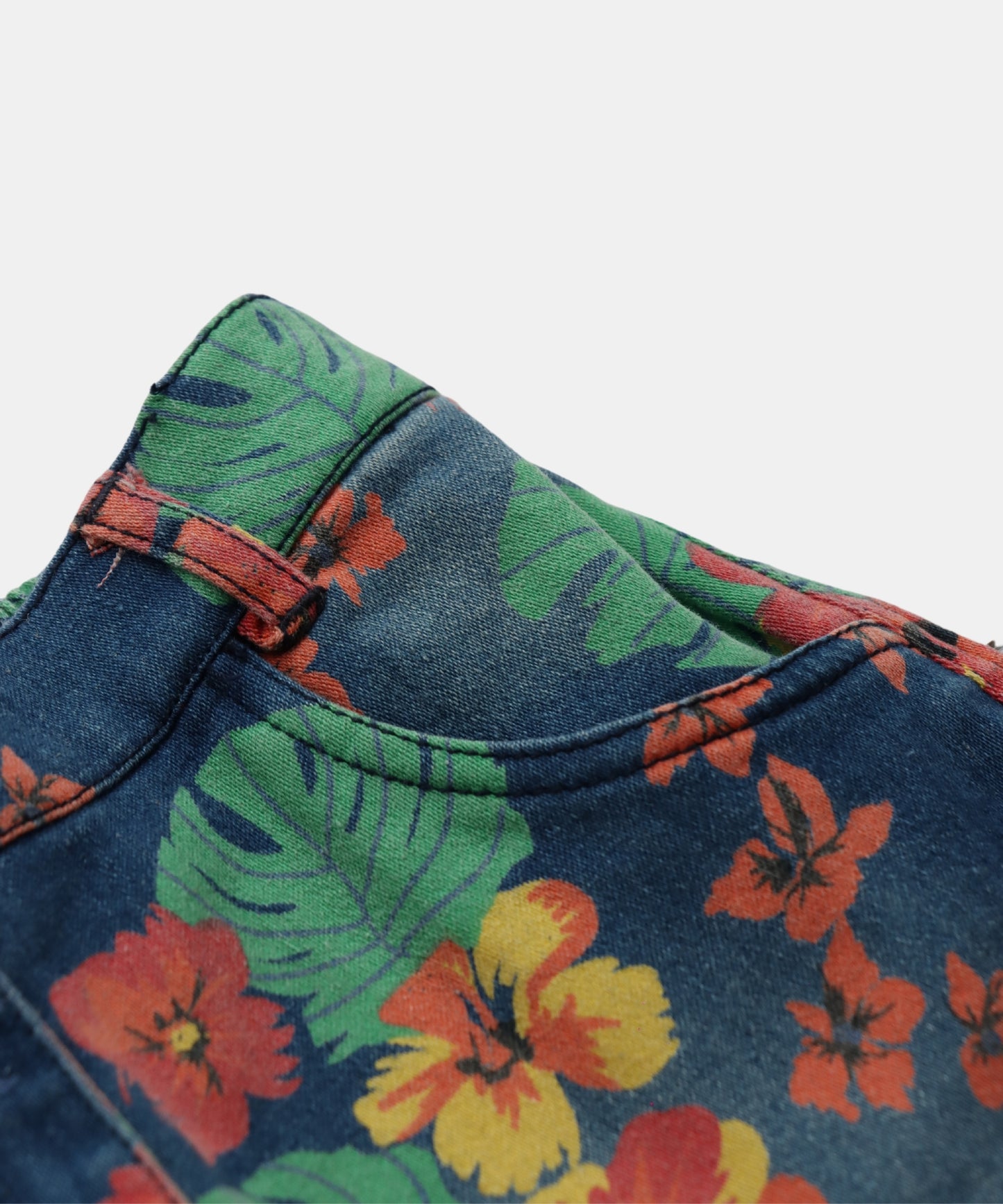 Tiny Girl Blue Hawaiian Print Girls Shorts