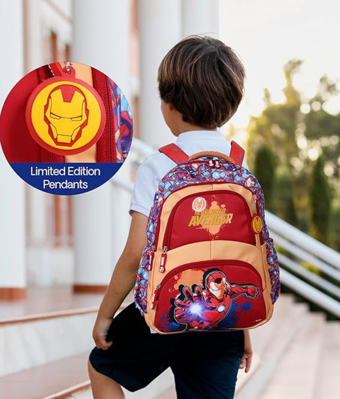 Karston Red and Peach Marvel Avengers Kids Backpack