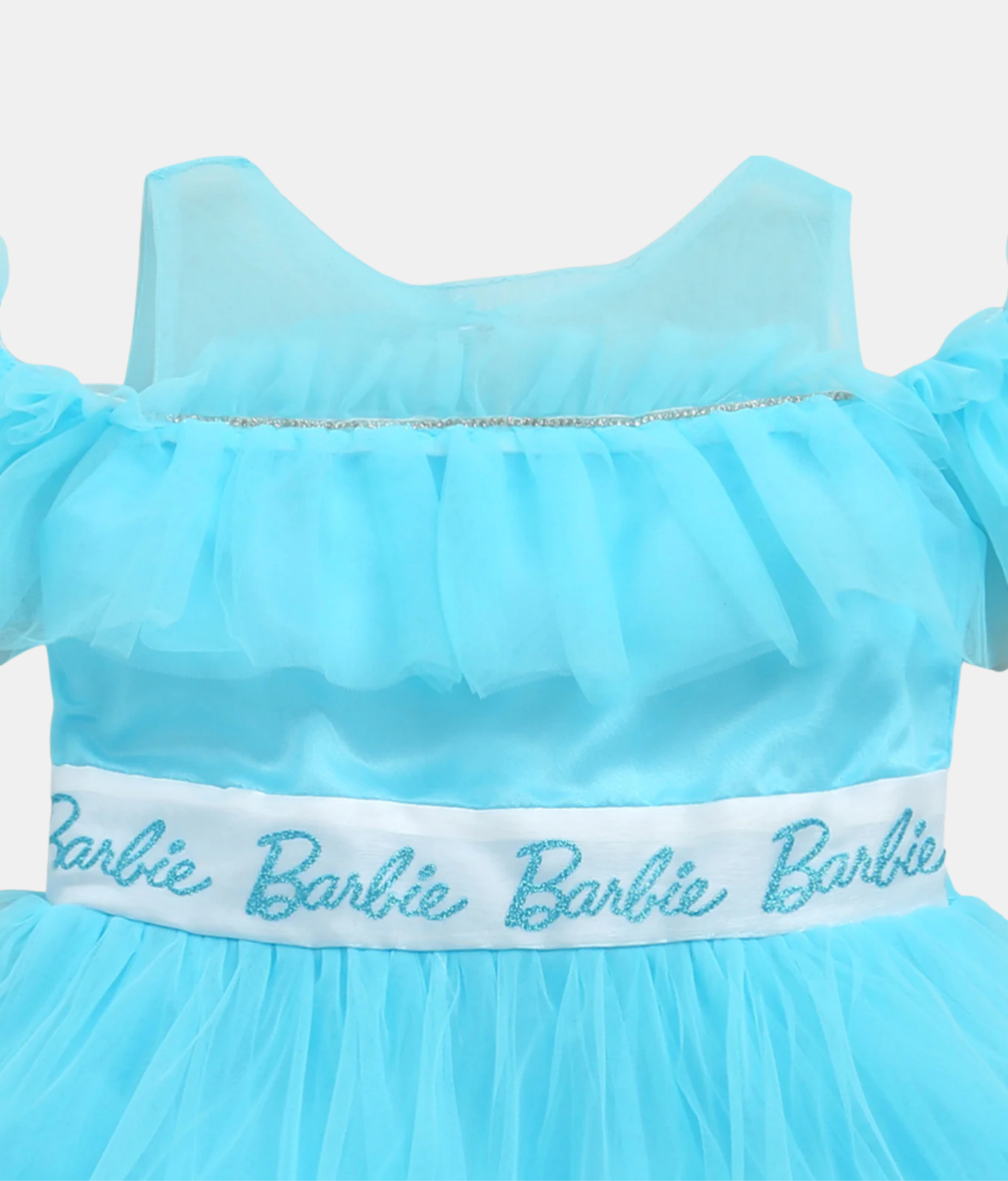 Tiny Girl Sky Blue Girls Barbie Party Frock