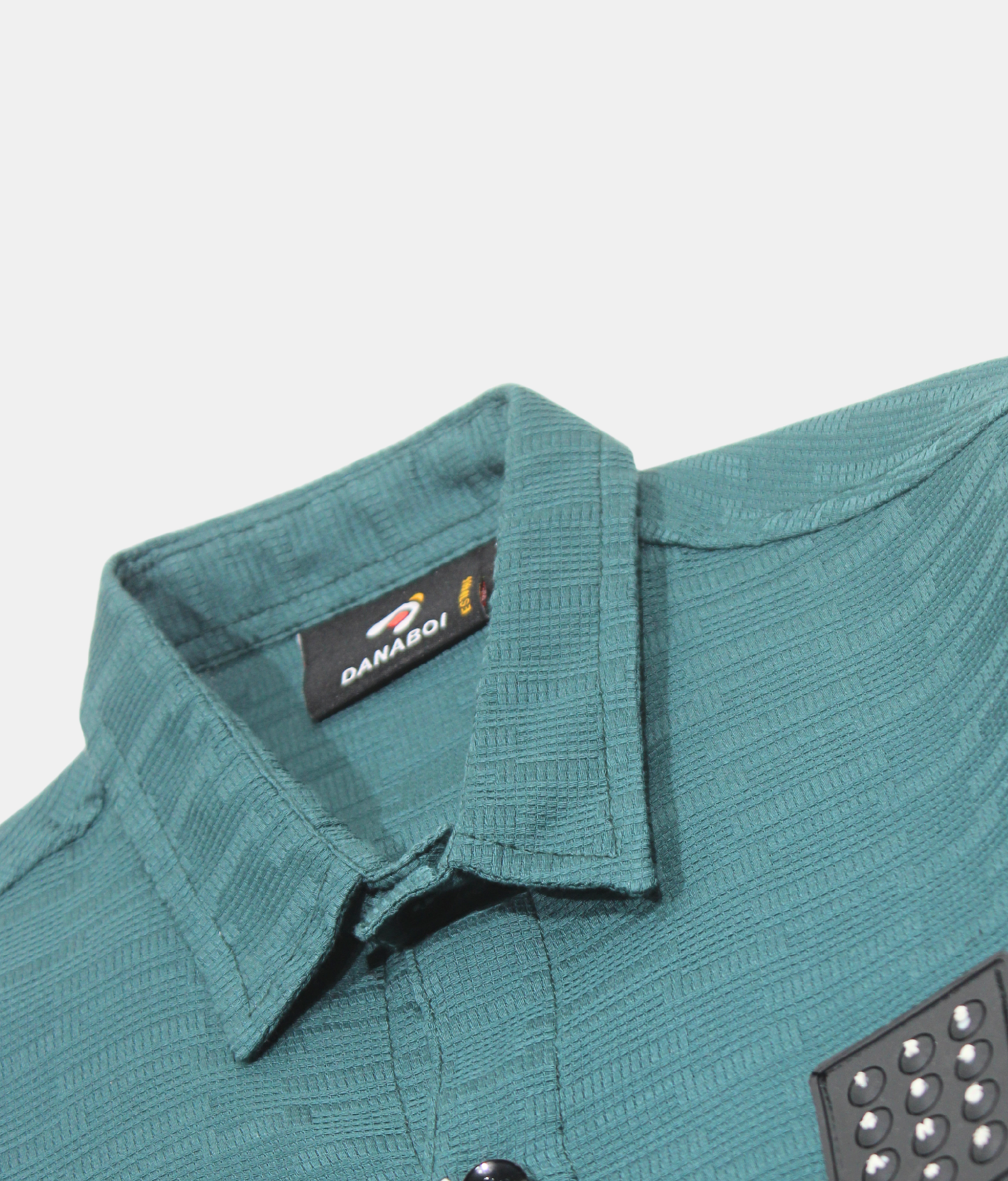 Danaboi Teal Textured Boys Shirt
