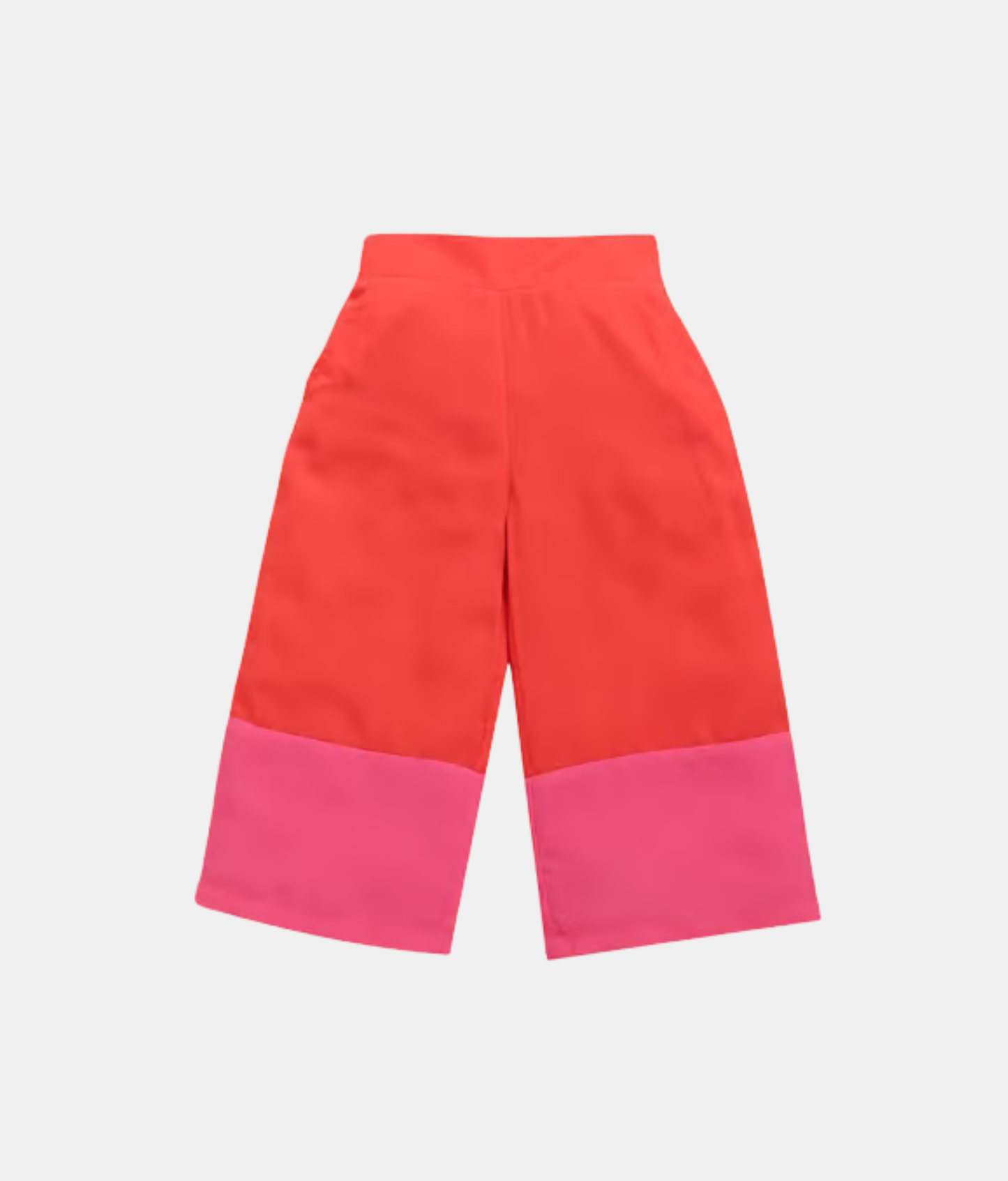 Tiny Girl Barbie Multicolor Striped Girls Top & Red-Pink Pant Set