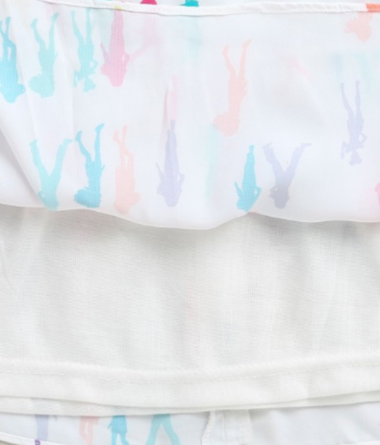Tiny Girl Barbie White Multicolor Silhouette Girls Top & Shorts Set