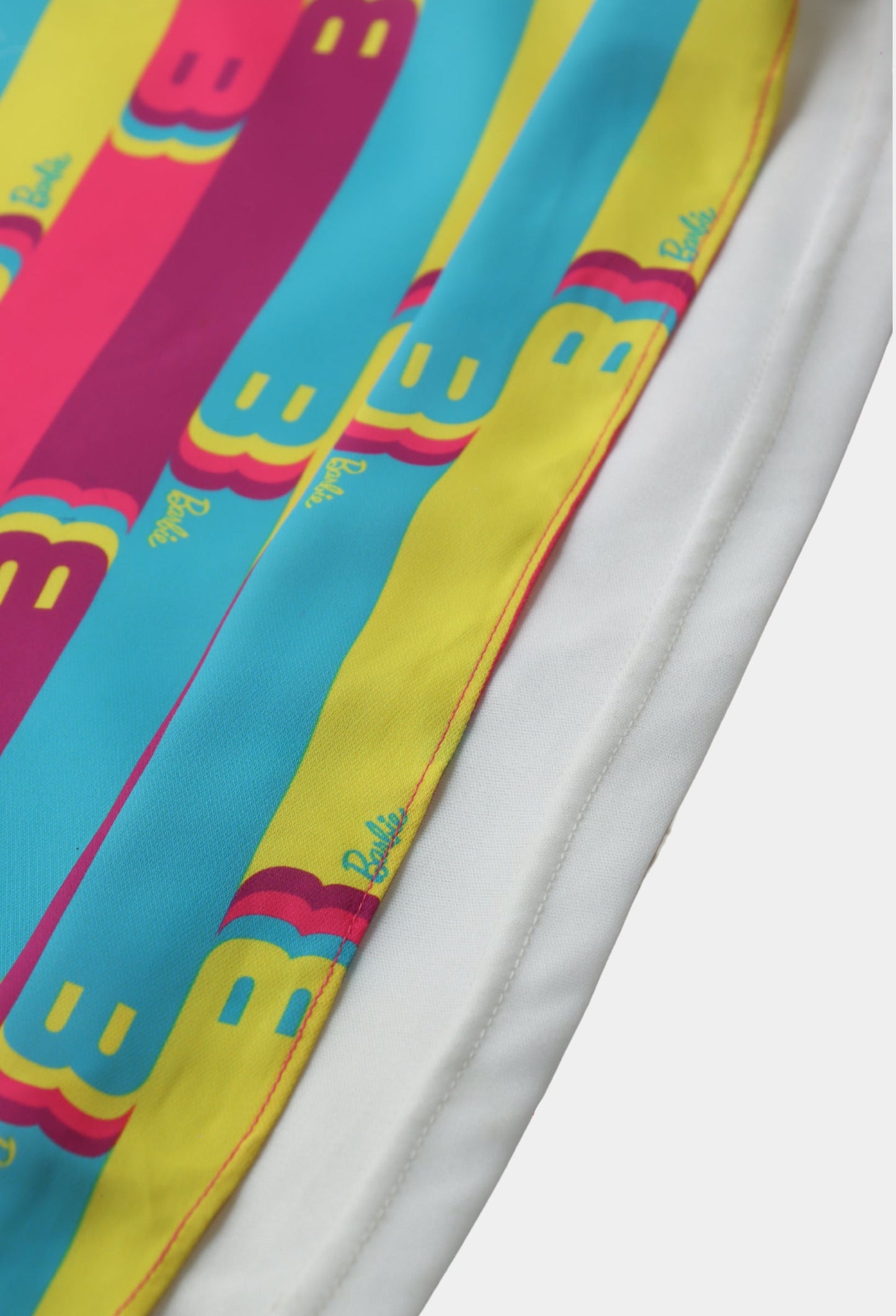 Tiny Girl Barbie Printed Girls Dress with Ruffle Sleeves