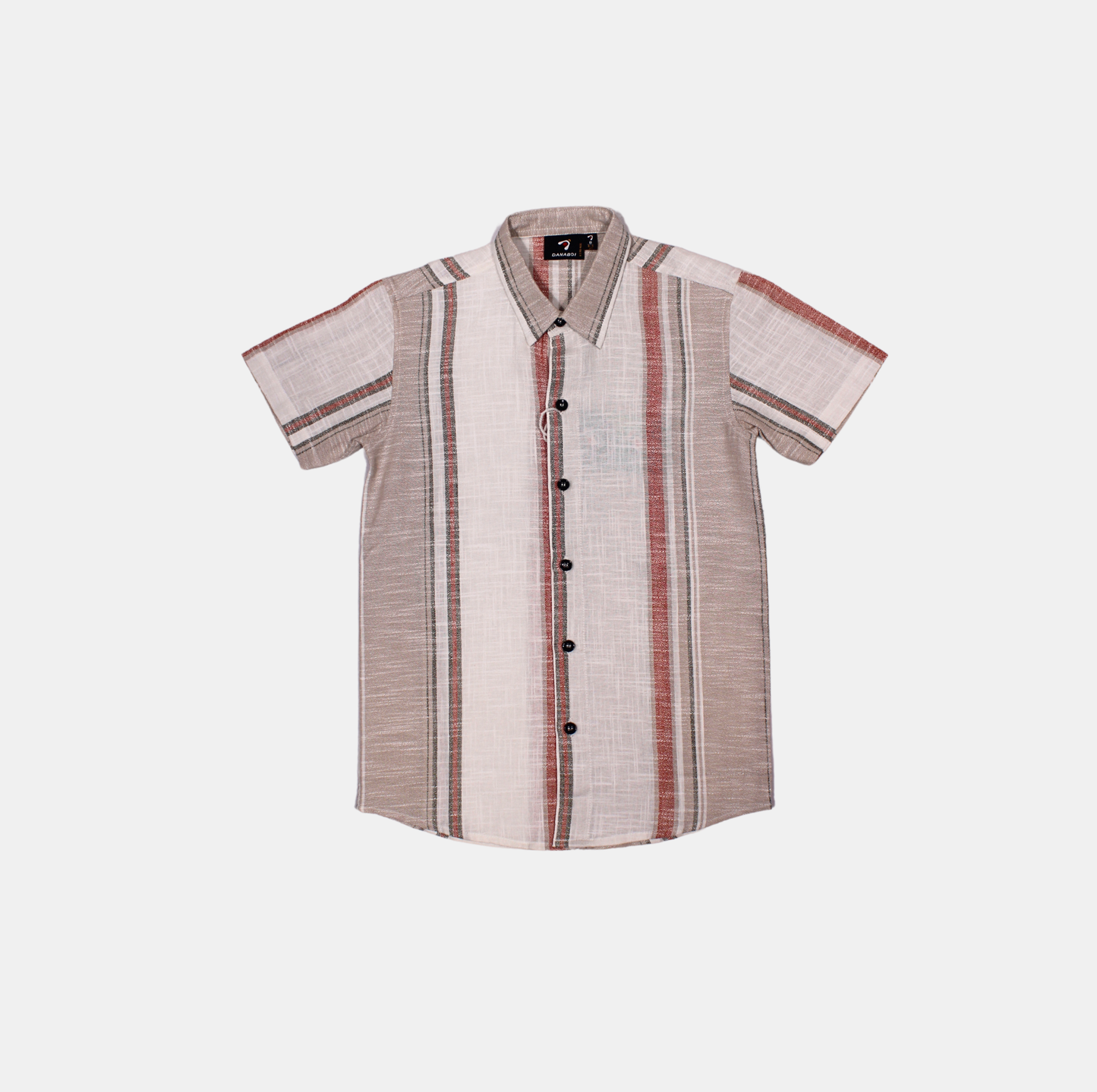 Danaboi Beige & Rust Striped Boys Shirt