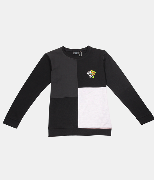 Danaboi Black Colourblock Boys Sweatshirt