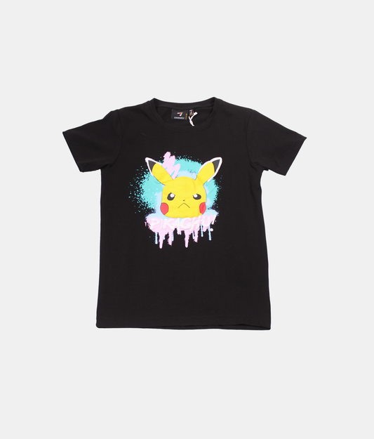 Danaboi Black Pikachu Boys T-Shirt