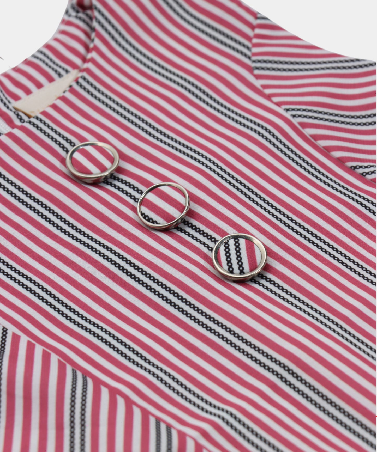 Tiny Girl Pink Striped Girls Jumpsuit