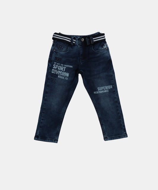 Rags Navy Blue Sporty Boys Jeans