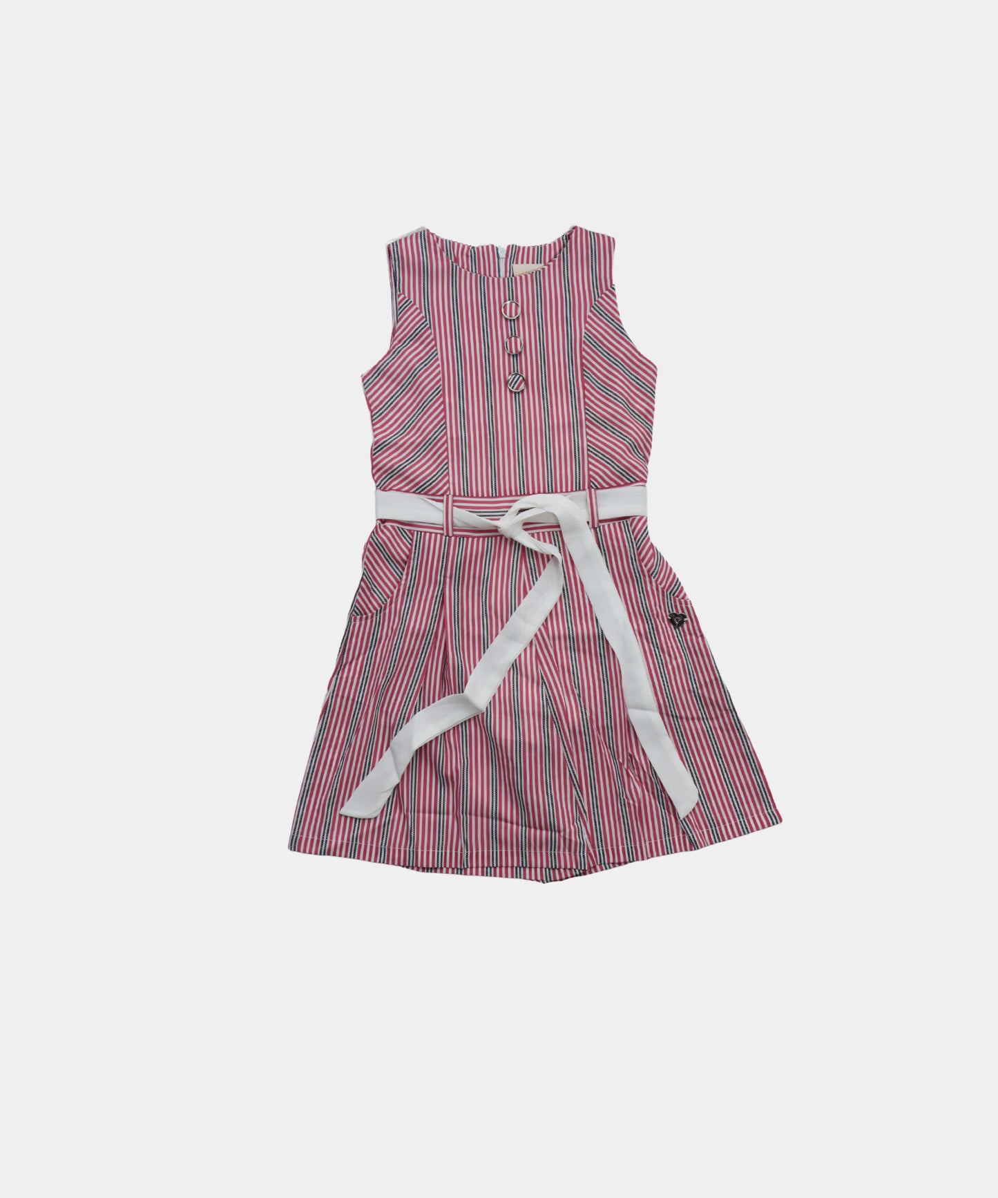 Tiny Girl Pink Striped Girls Jumpsuit