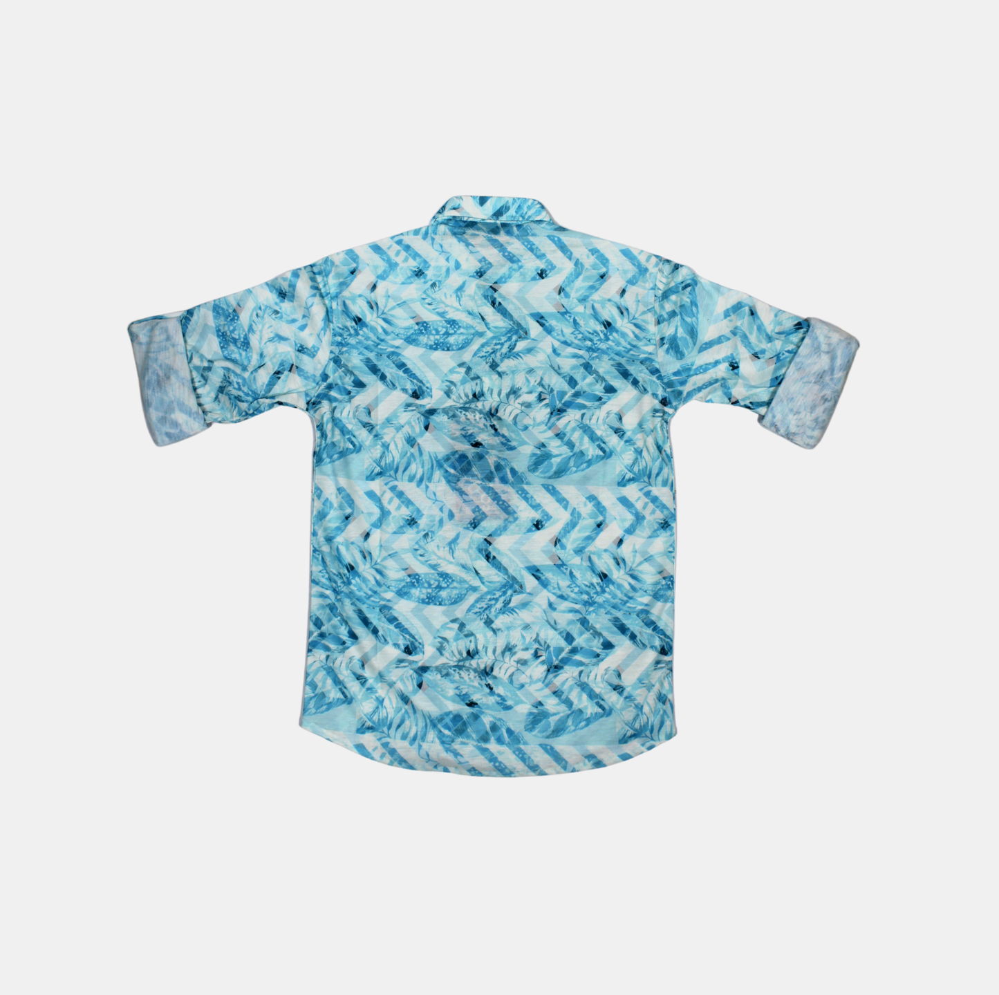 Danaboi Sky Blue Printed Boys Shirt