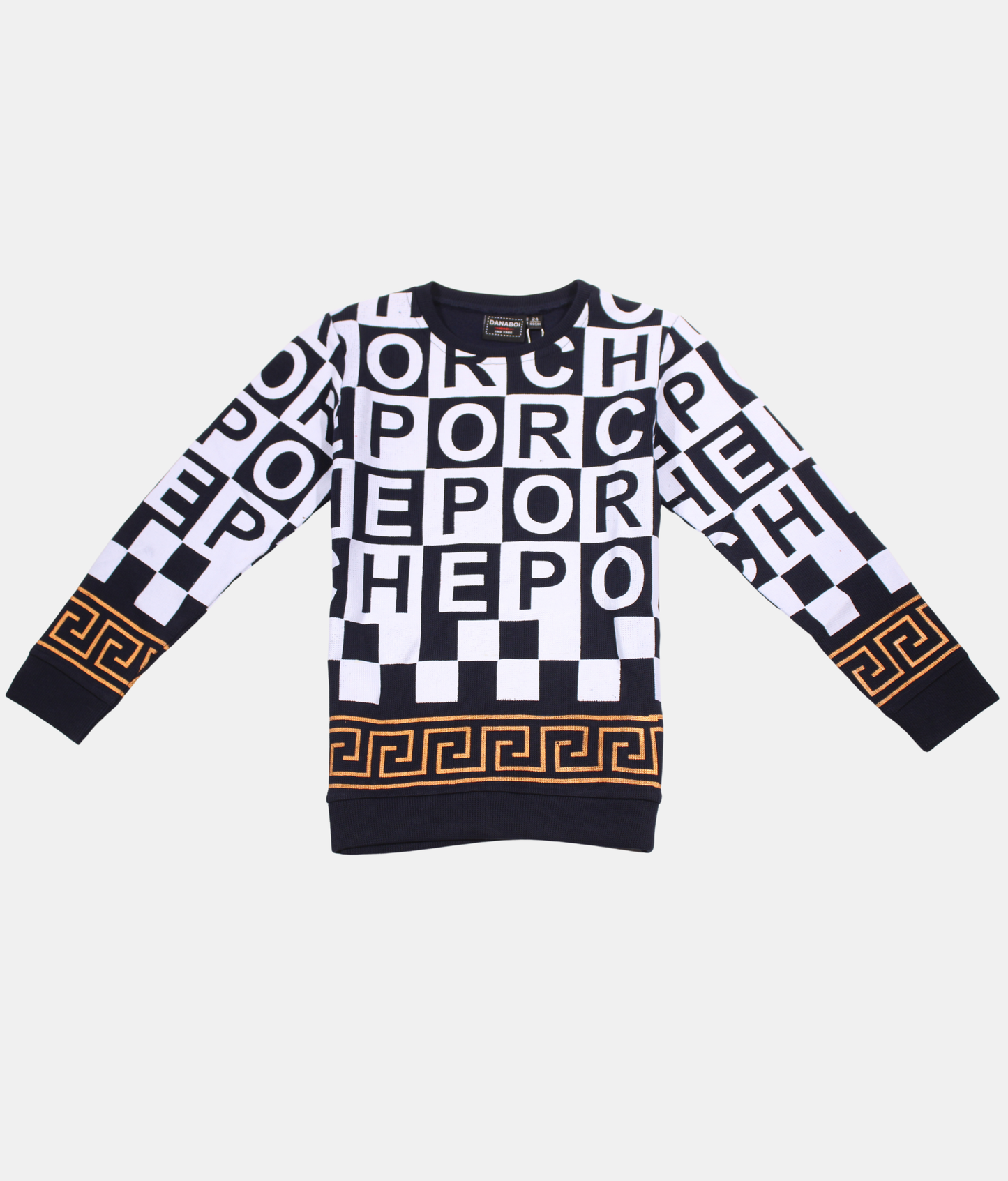 Danaboi Navy & White Graphic Boys Sweatshirt
