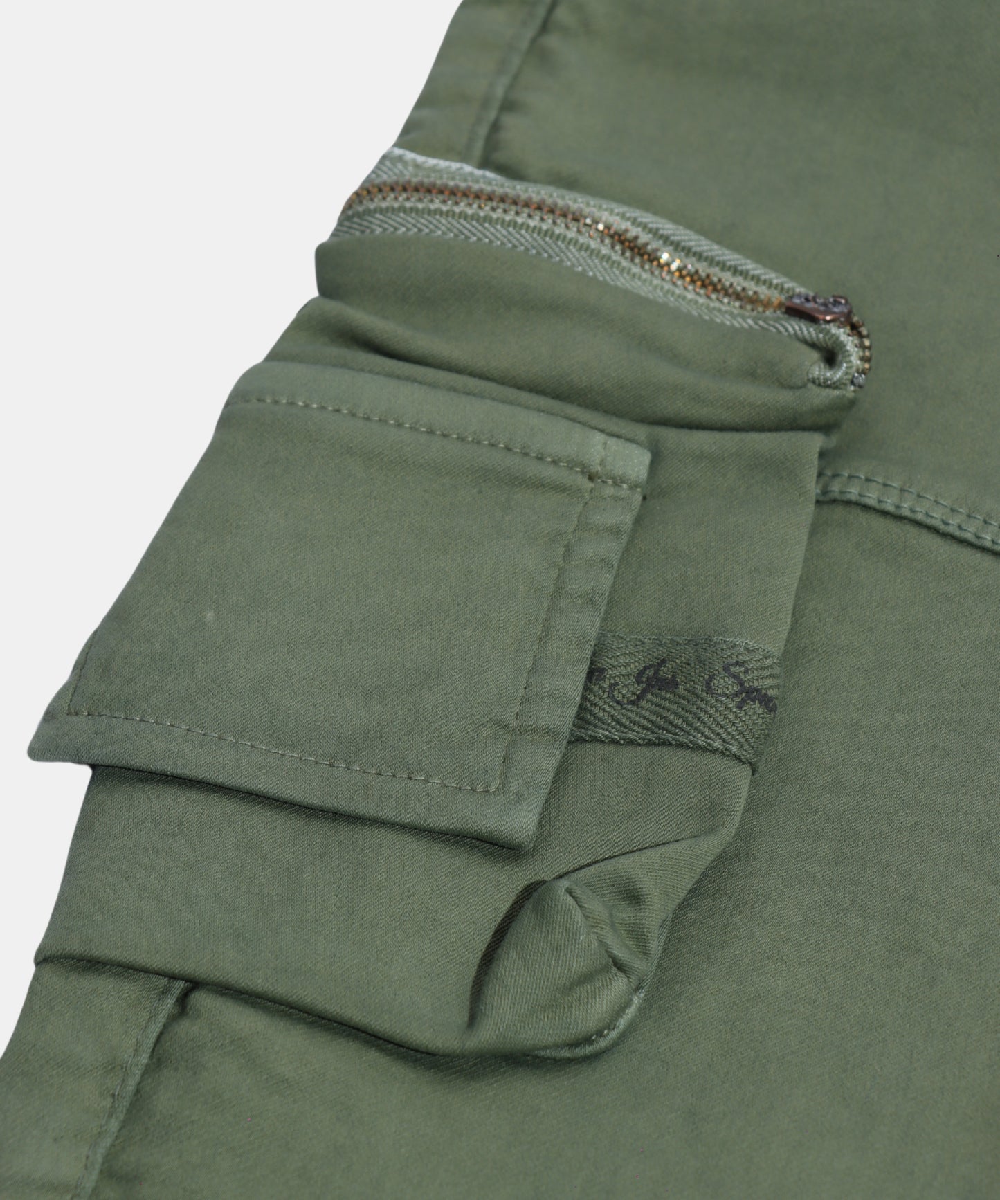 Spunky Olive Green Boys Cargo Pants
