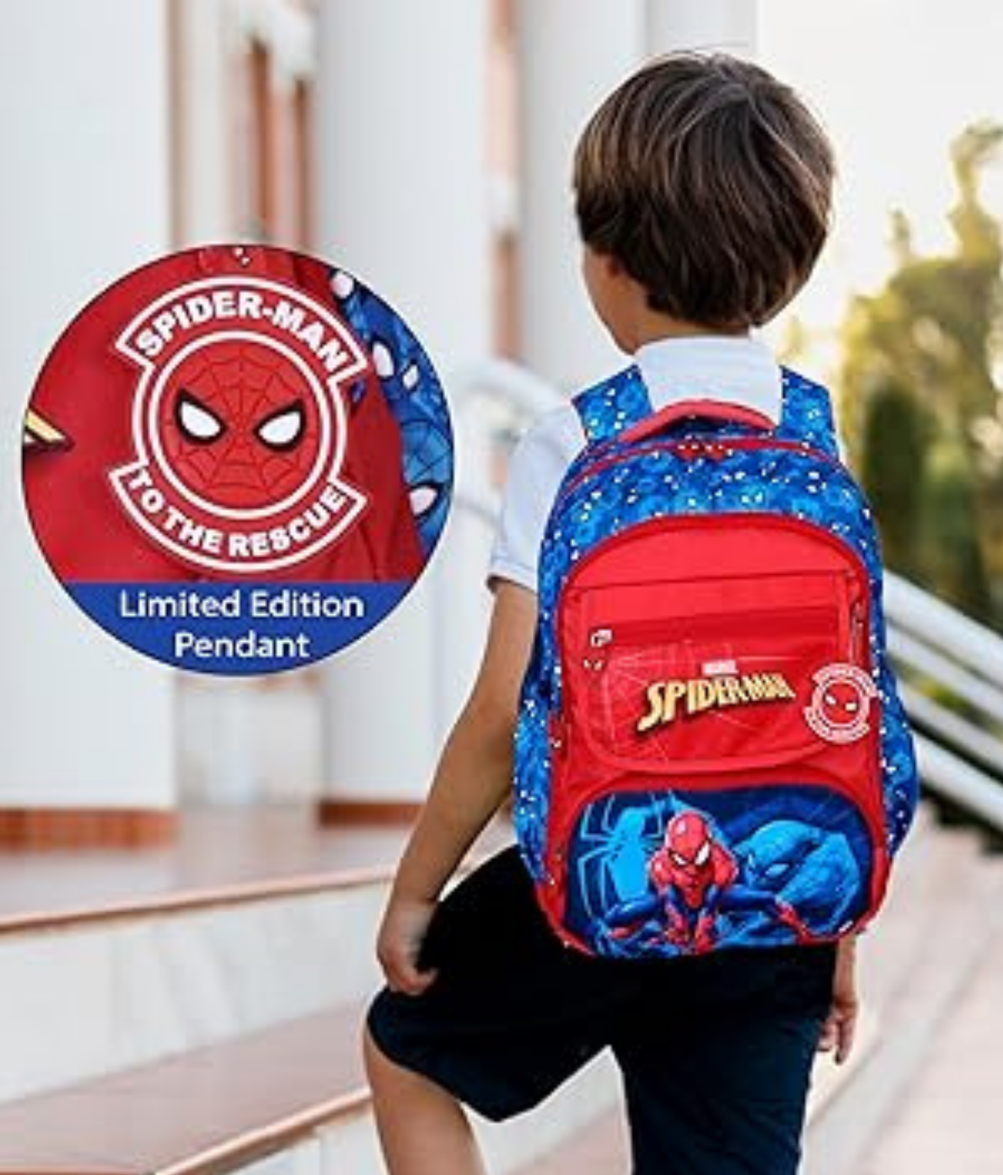 Karston Spiderman Blue and Red Kids Backpack