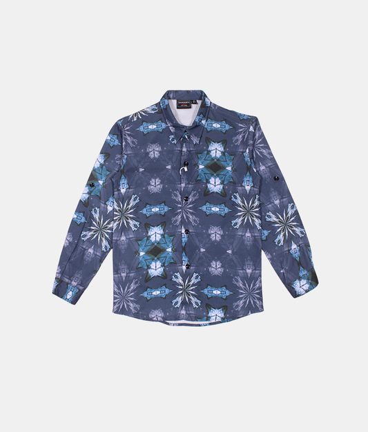 Danaboi Blue Geometric Print Boys Shirt