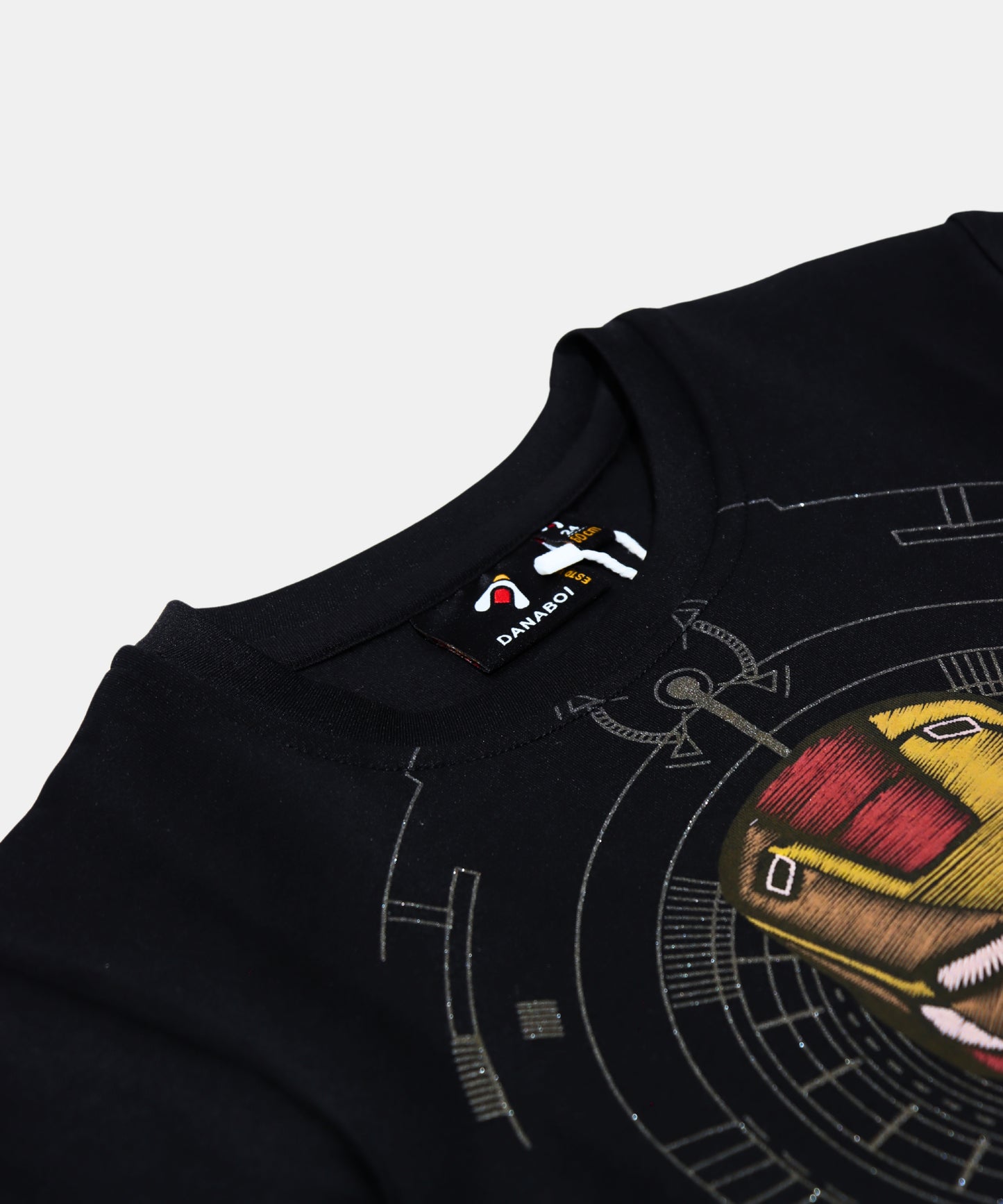 Danaboi Black Boys Iron Man Hero T-Shirt