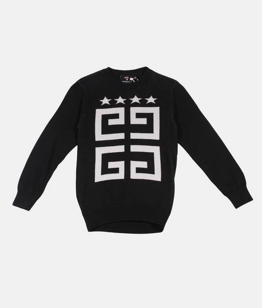 Danaboi Black Boys Graphic Knit Sweater