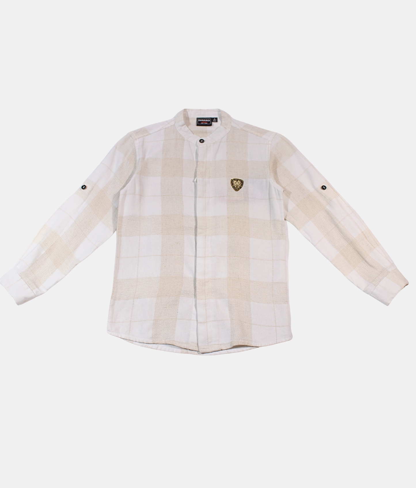 Danaboi Beige Check Boys Shirt