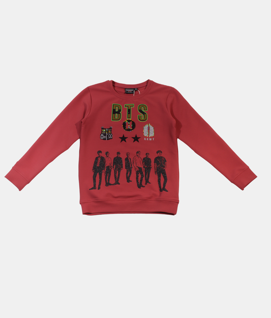 Danaboi Red Boys BTS Print Sweatshirt