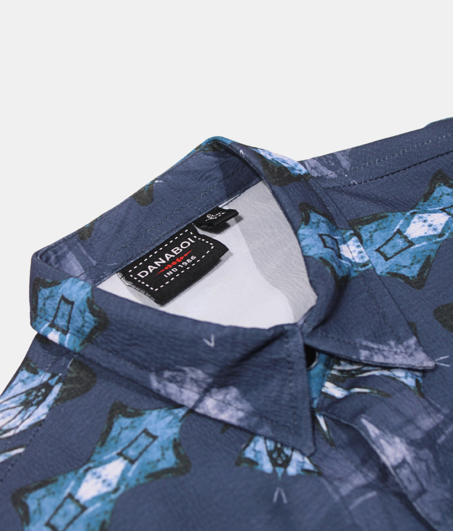 Danaboi Blue Geometric Print Boys Shirt