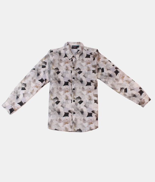 Danaboi Grey Abstract Print Boys Shirt