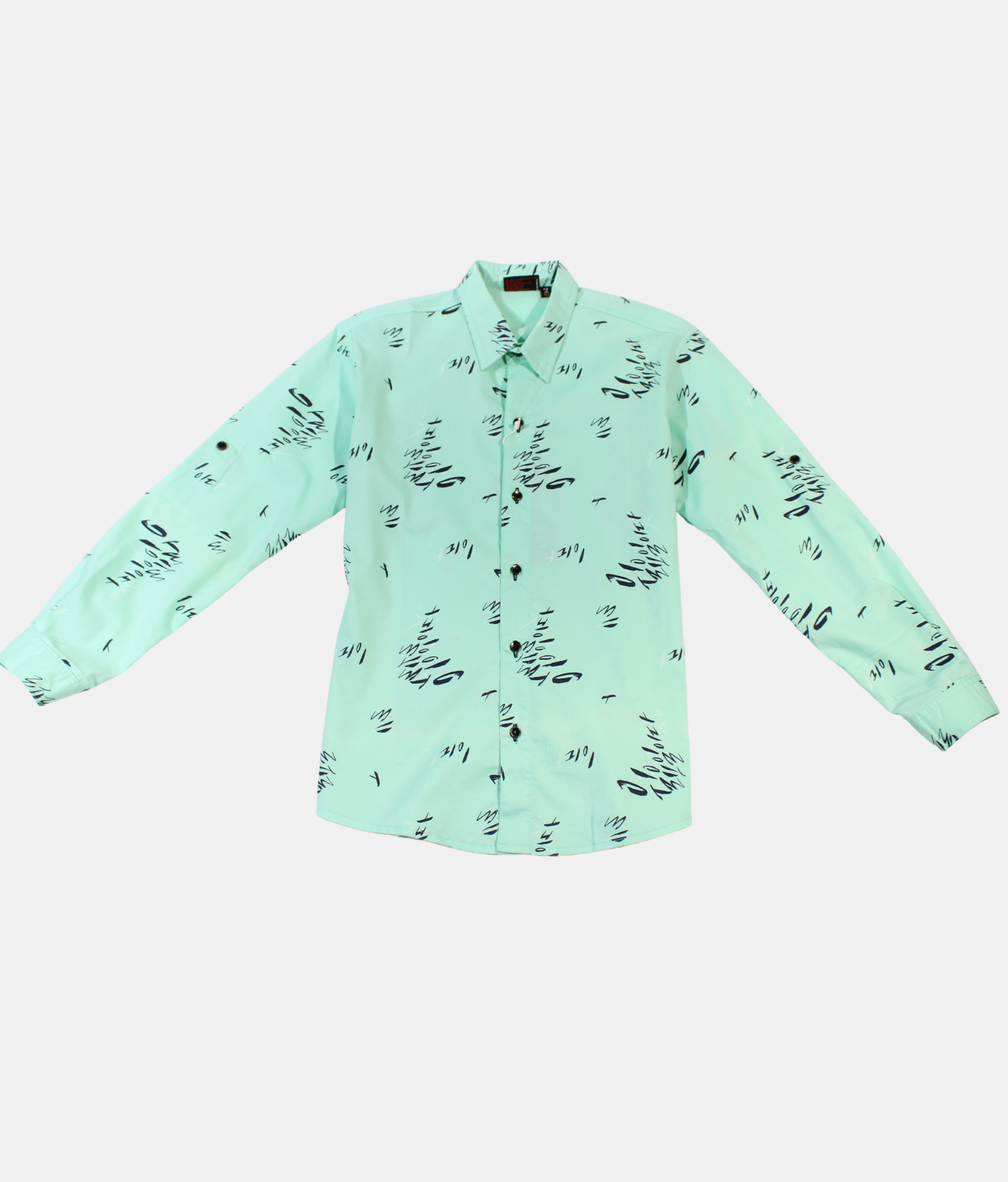 Danaboi Mint Green Abstract Print Boys Shirt