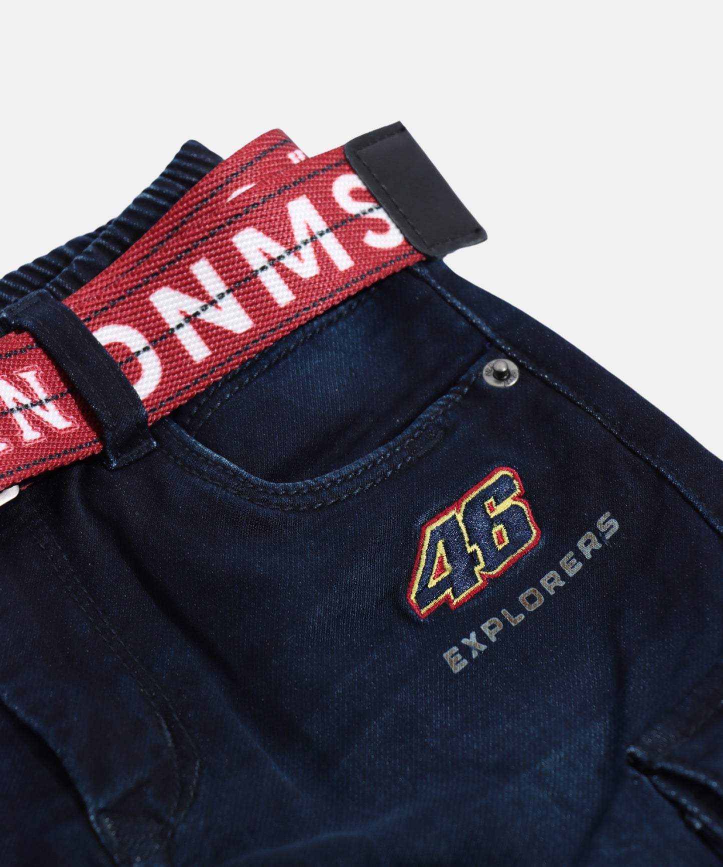 Rags Navy Blue Boys Cargo Jeans with Belt