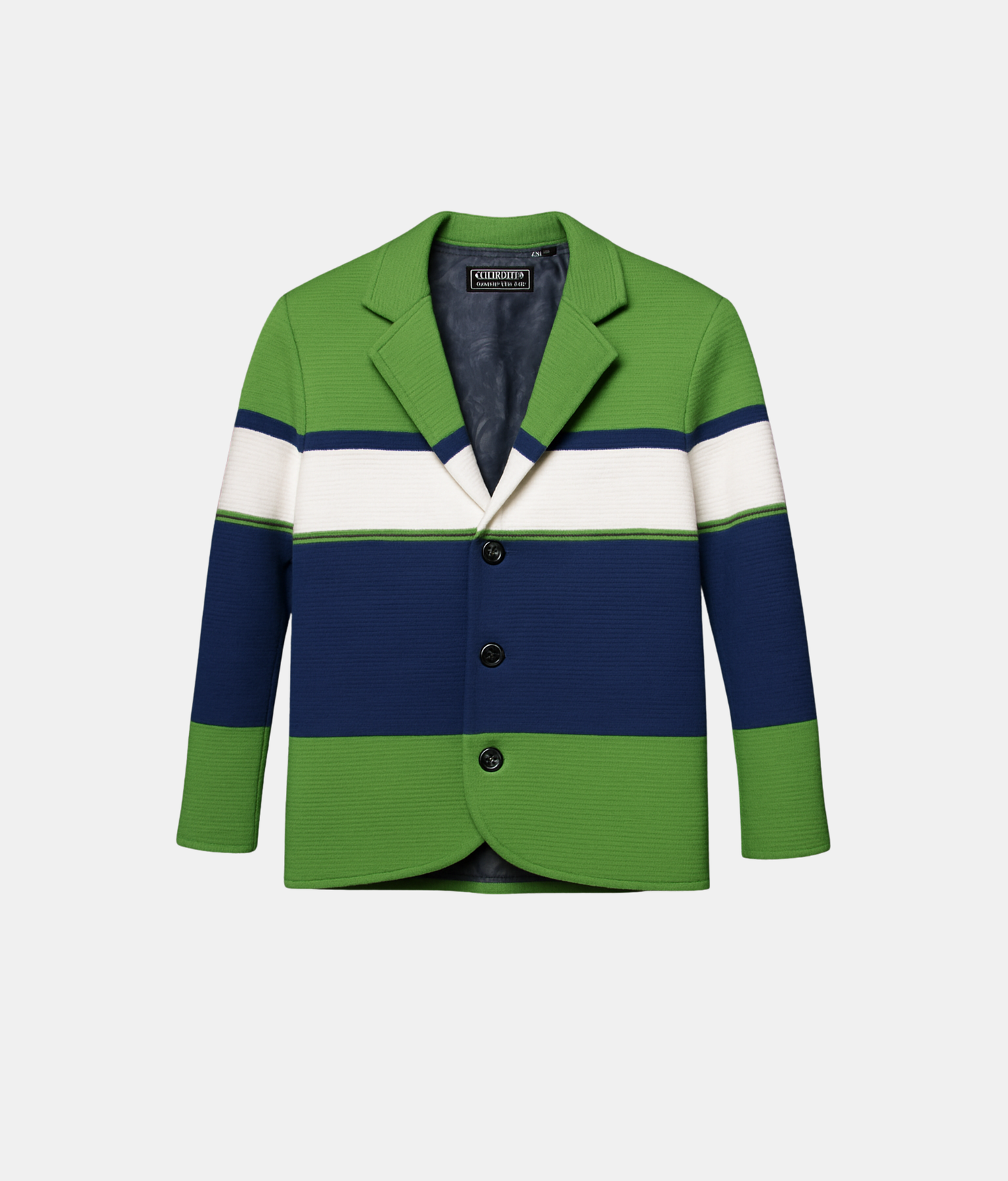 Danaboi Green & Blue Striped Boys Blazer