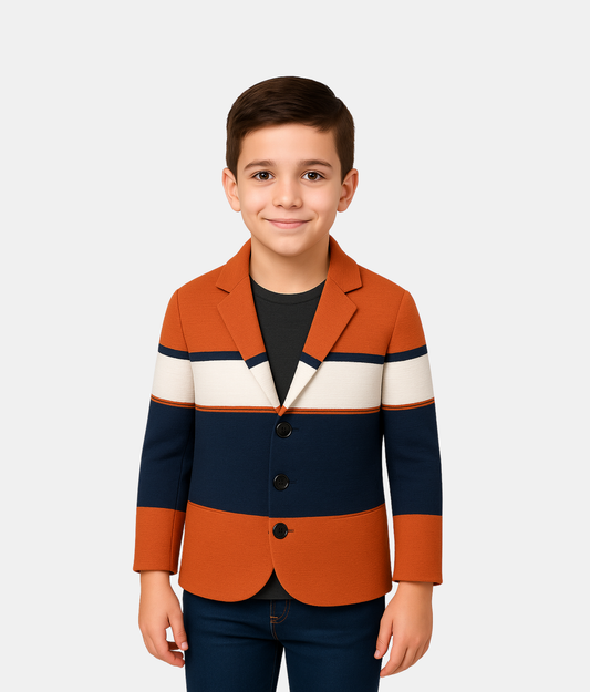 Danaboi Rust Blue Boys Blazer