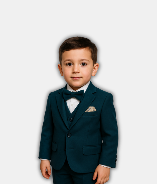 Able Apperal Teal Boys Formal Suit Set