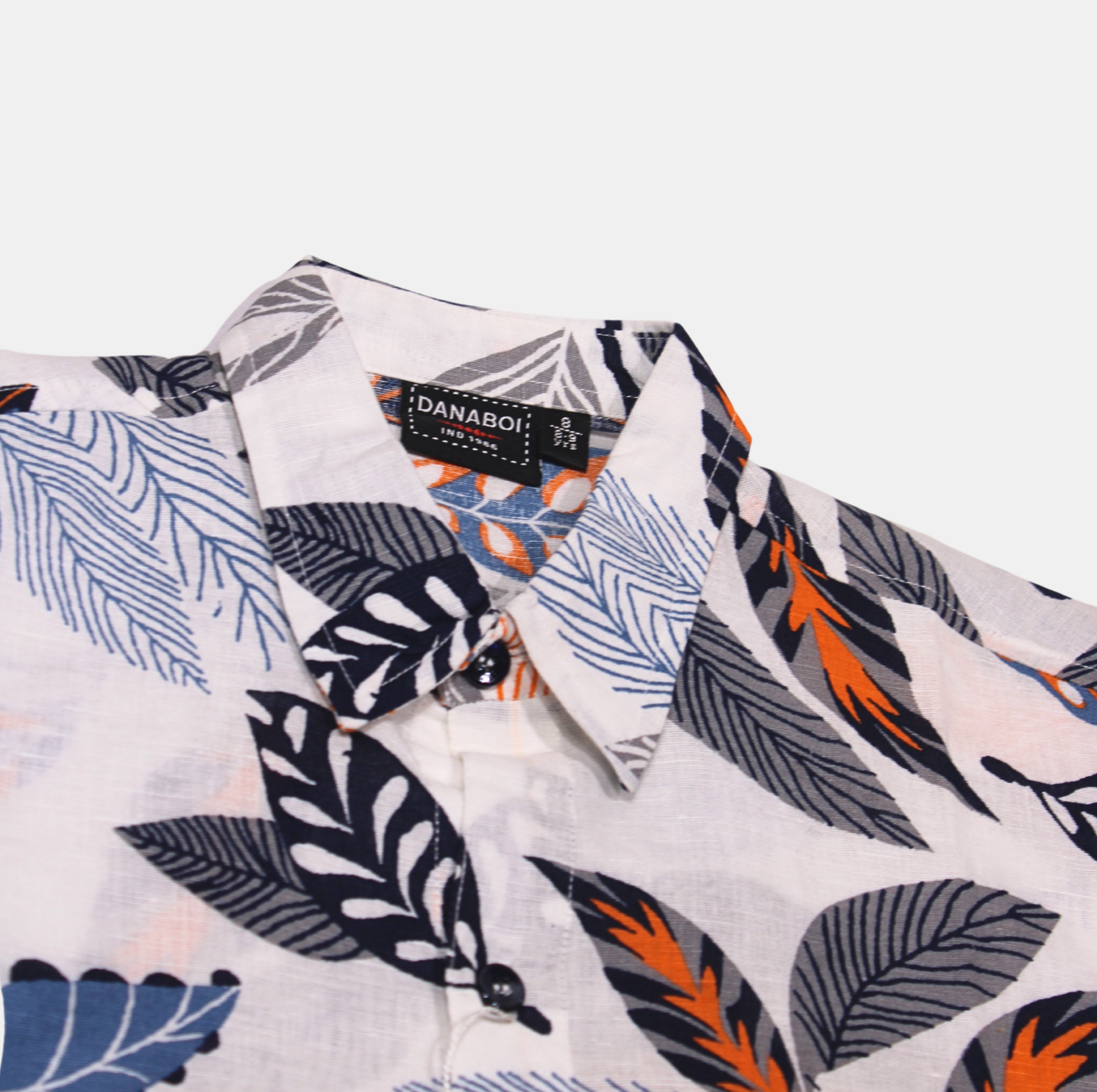 Danaboi Tropical Leaf Print Boys Shirt