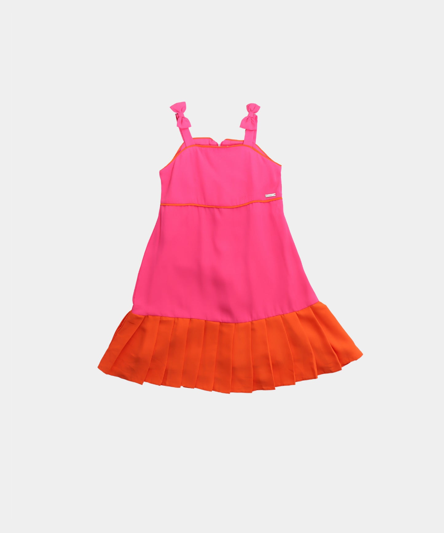 Tiny Girl Pink and Orange Girls Frock