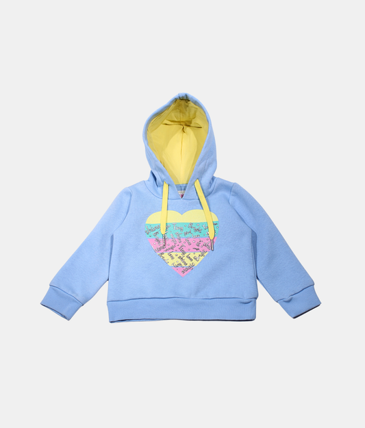 Tiny Girl Sky Blue Girls Hoodie Full Sleeve