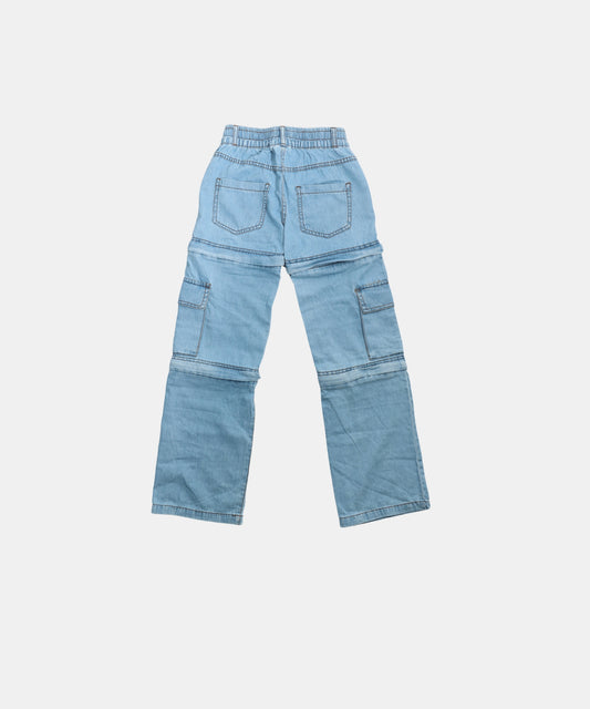 Tiny Girl Light Blue Convertible Girls Cargo Jeans