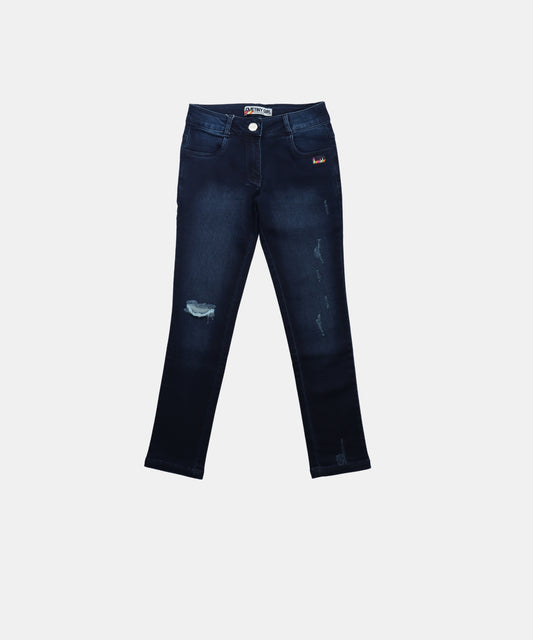 Tiny Girl Midnight Blue Distressed Skinny Jeans for Girls