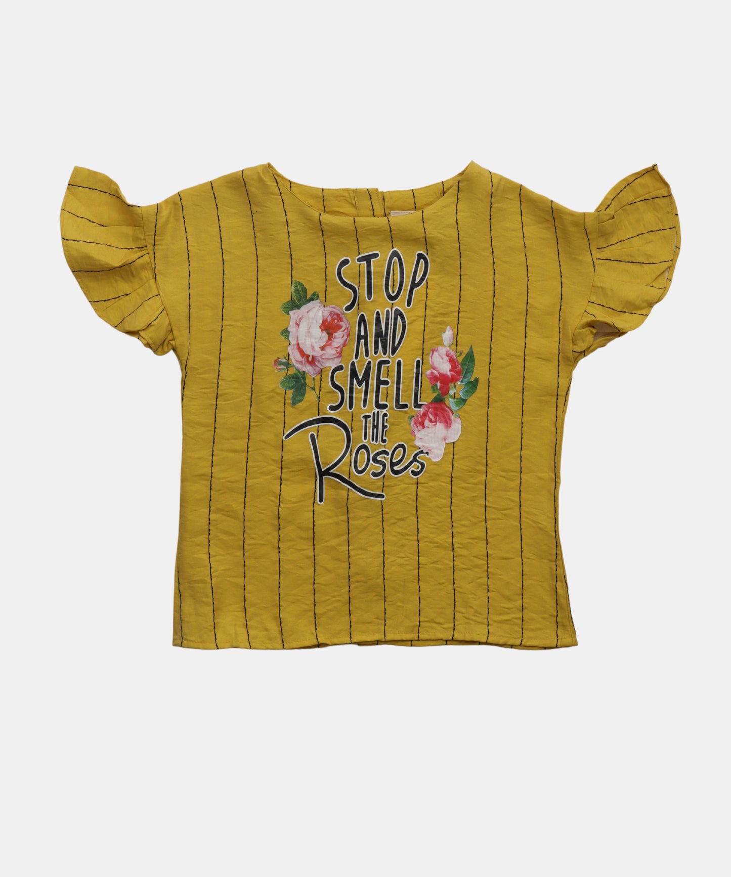 Tiny Girl Printed Ruffle Sleeve Top