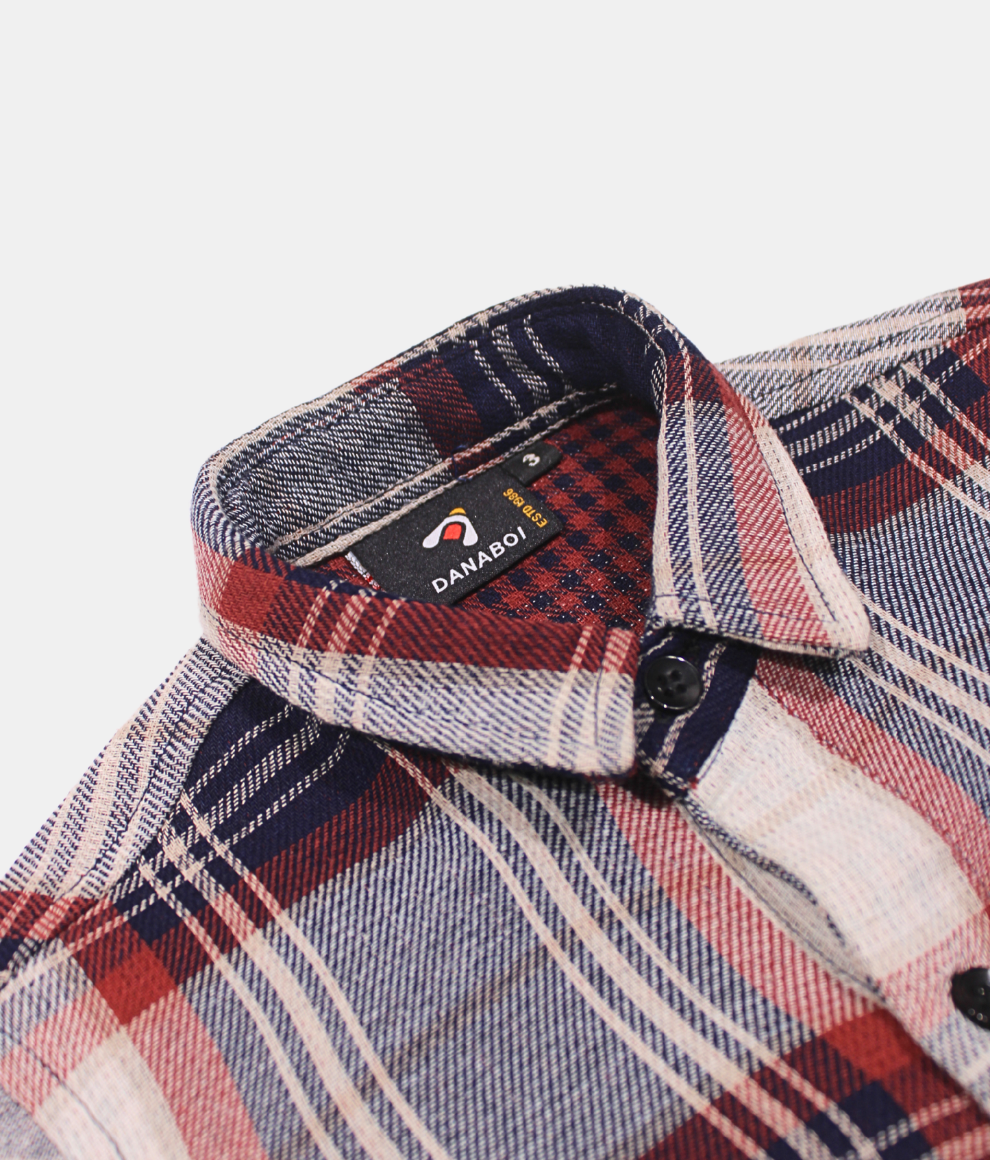 Danaboi  Red and Navy Checkered Boys Shirt