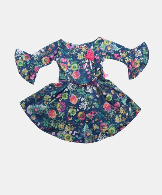 Tiny Girl Multi-Color Floral Girls Frock