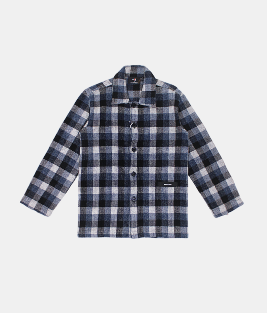 Danaboi Navy Blue & White Checked Boys Shirt
