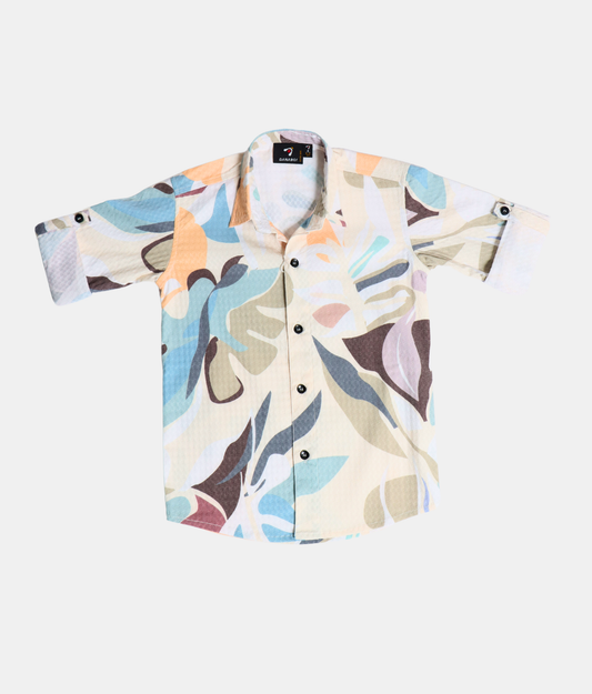 Danaboi Pastel Abstract Boys Shirt with Long Sleeves