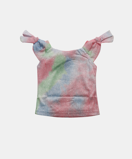 Tiny Girl Bright Rainbow Tie-Dye Girls Top