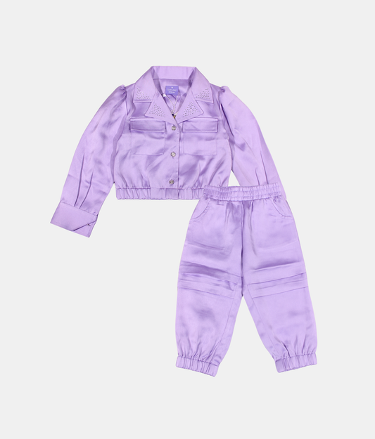 Tiny Girl Lavender Girls Jacket & Pants Set